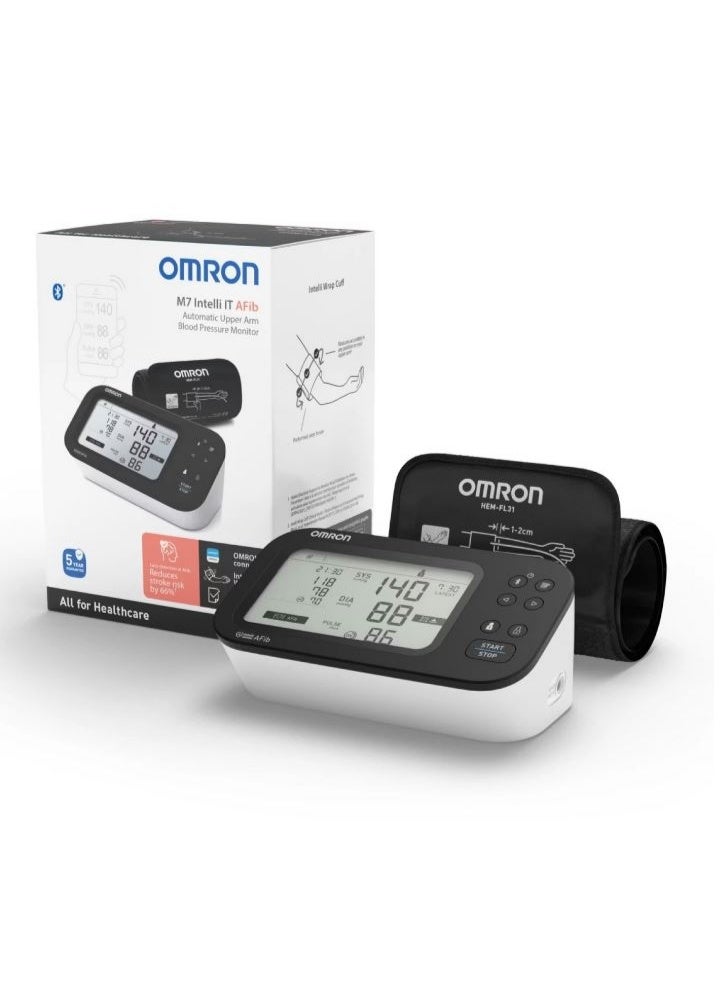 Omron M7 Intelli IT AFib HEM-7380T1 Blood Pressure Monitor - Bluetooth + Atrial Fibrillation Detection - Image 4