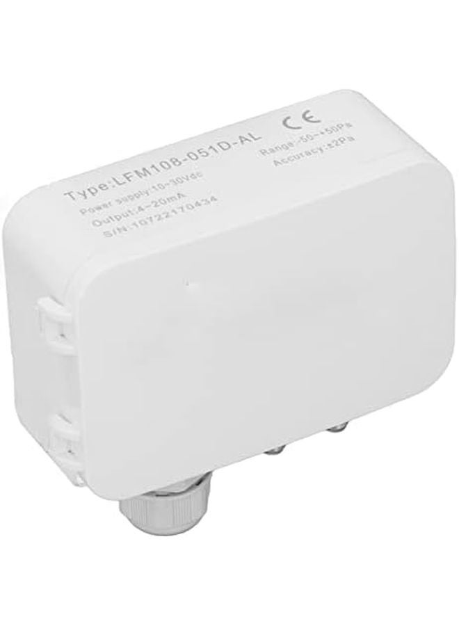 LFM108 White ABS Differential Pressure Transmitter HVAC Sensor Airflow Control Device - Image 3