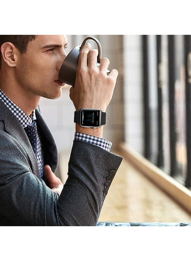 Bands Compatible with Apple Watch Ultra 49mm 45mm 44mm 42mm , Replacement Soft Silicone Strap for iWatch Ultra/Ultra 2 Series SE SE2 9 8 7 6 5 4 3 2 1 - Image 3