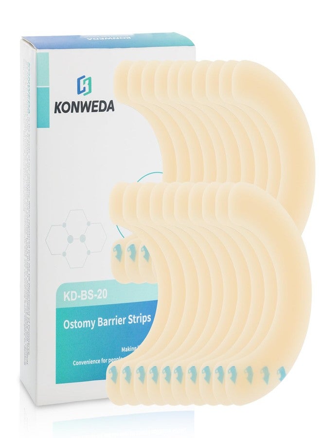 KONWEDA 10 Pcs Elastic Colostomy Barrier Strips | Medical Grade Hydrocolloid Waterproof Leak | Skin Adhesive Ostomy Barrier Tape for Ostomy Supplies [Pack of 10] - Image 1