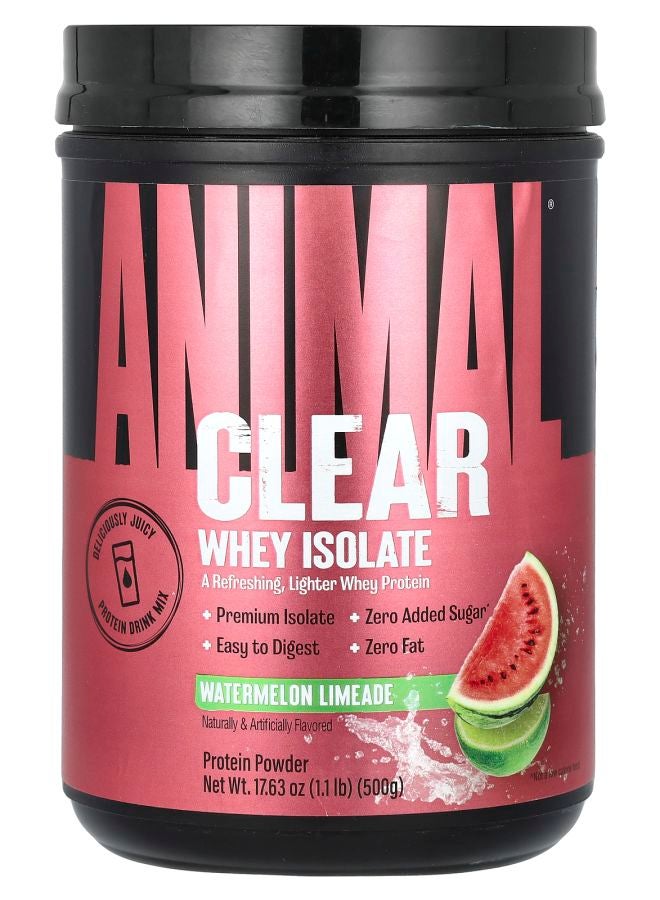 ANIMAL Clear Whey Isolate Watermelon Limeade 1.1 lb (500 g) - Image 1