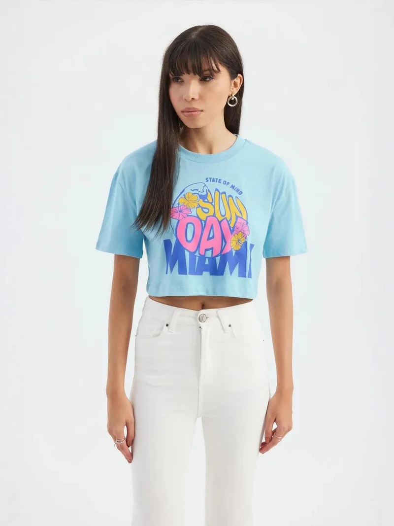 HICCUP Graphic Cropped T-shirt