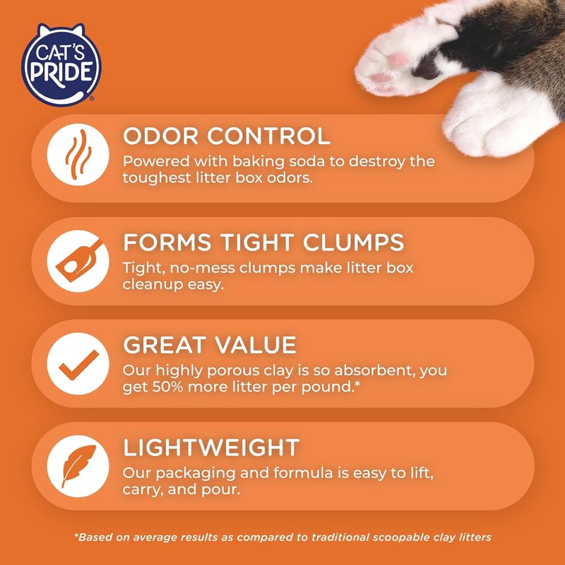 Cat`s Pride Lightweight Clumping Litter: Baking Soda - Powerful Odor Control - Scented, 10 Pounds - Image 3