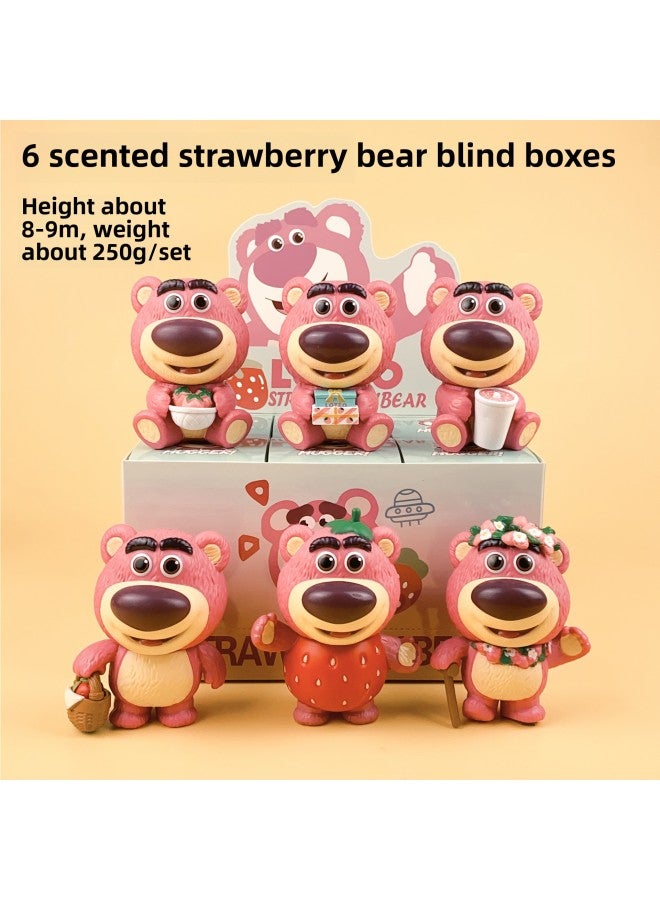 Strawberry Bear Hand-made Blind Box Toy Story Surrounding Toy Doll Model Gashapon Cake Car Ornaments 