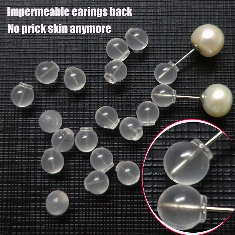 Meniala Comfort Impenetrable Earring Backs with TPE Medical Grade Material, 30 Pieces, Soft Safety Backs, Fits All Types of Earrings (6.6mm Diameter) - Image 4