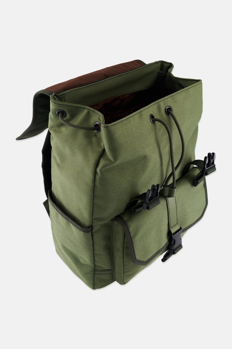 FOSSIL Men Plain Backpack 32 L x 39 H x 13 W cm, Olive  - Image 4