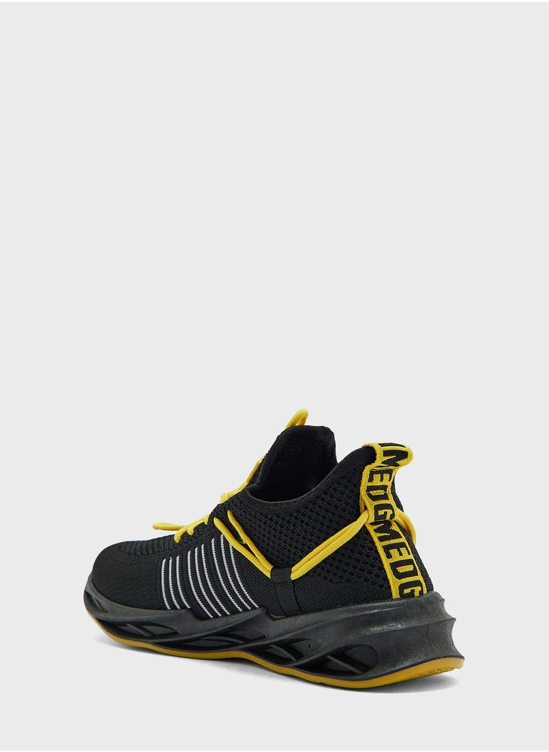 Geoomnii - Casual Lace Up High Top Sneakers - Image 1
