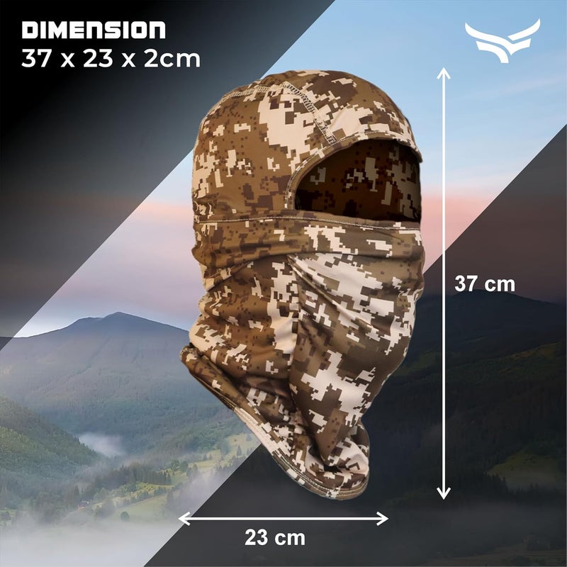 XTRIM Face Mask for Men & Women, Balaclava for Bike Riding, UV Protected Breathable Helmet Liner, Anti-Hair Fall, Sweat Absorbing & Odour Free, Sun & Dust Protection (Camo Desert, Cotton) - Image 4