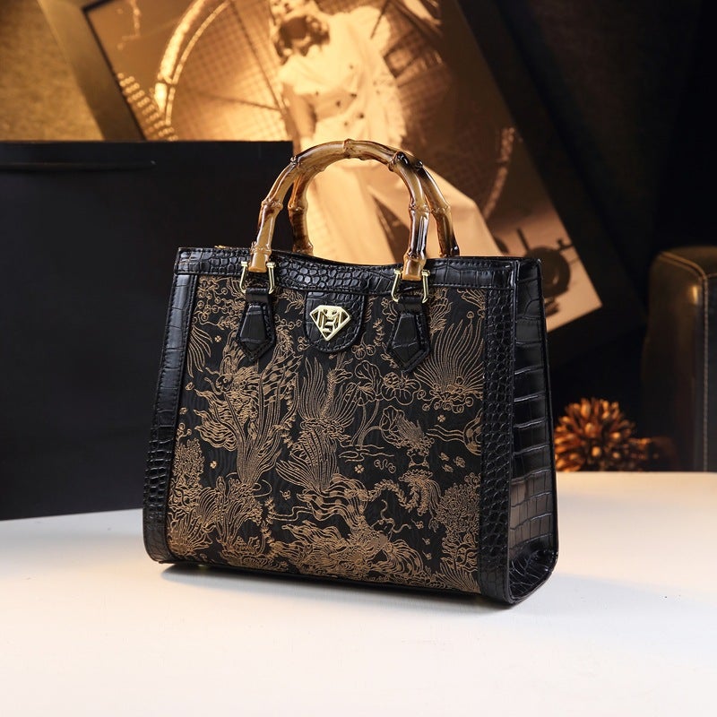 Red Bag For Women, New Chinese Style National Style Embroidered Handbag, Middle-Aged Mother Bag, Wedding Banquet Crossbody Bag For Mother-In-Law, Gift - Image 4