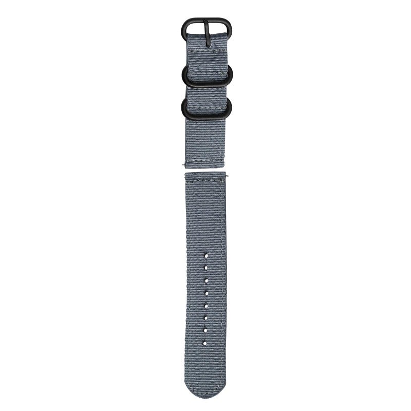 20mm Grey Nylon Strap - Waterproof Durable Fade-Resistant Replacement Watch Band - Comfortable Adjustable Wristband Accessory for Smart And Traditional Watches - Image 1