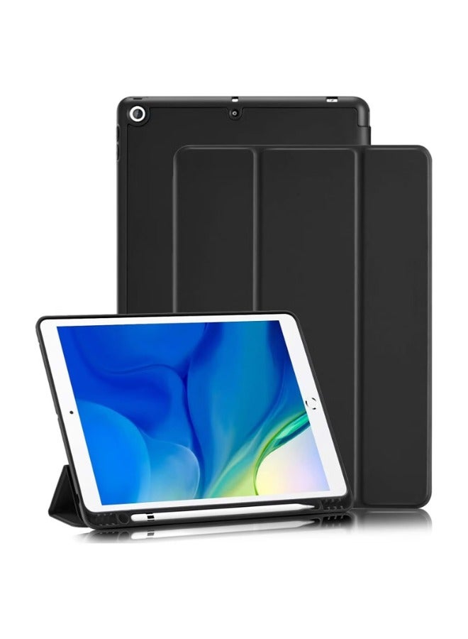 ACLIX Smart Case with Pencil Holder for iPad 10.2 Inch Generation 2021/2020 / 2019, Black - Image 1