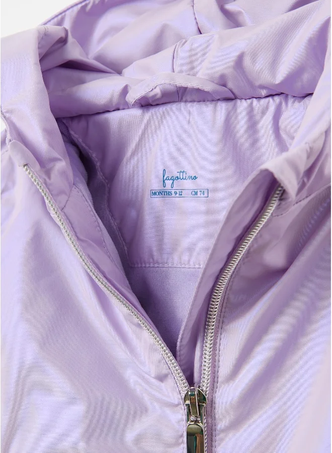 او في اس Shiny waterproof jacket with hood