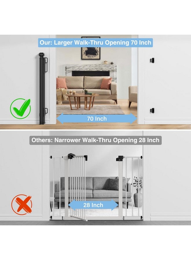 PRObebi Retractable Baby Gates for Stairs, Dog Gate Indoor Extends to 54" Wide 34" Tall, Child Gates for Doorways, Stair Gate Use for Outdoor, Indoor, Hallways, Doorways, Deck, Porch - Image 4