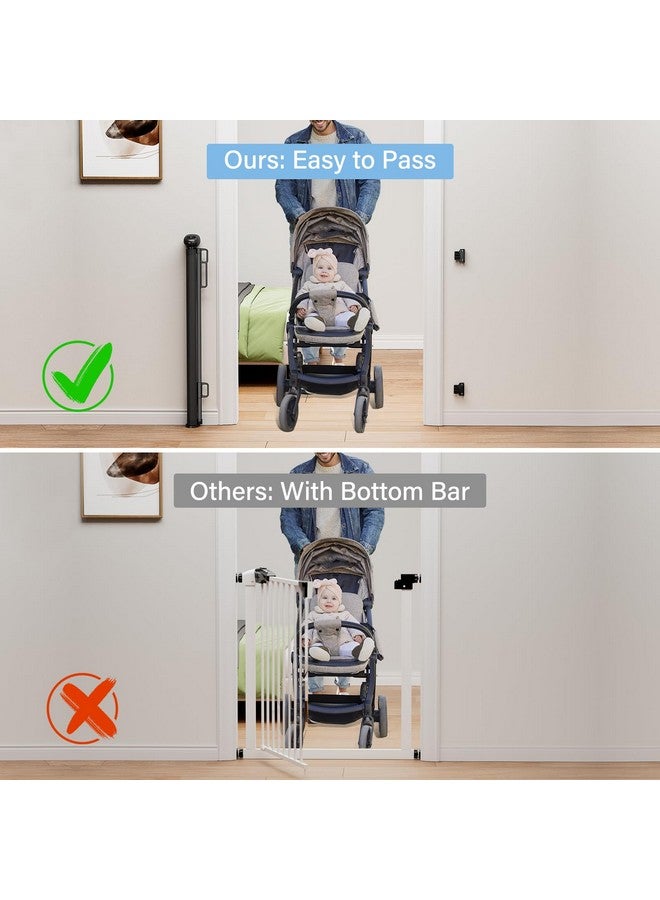 PRObebi Retractable Baby Gates for Stairs, Dog Gate Indoor Extends to 54" Wide 34" Tall, Child Gates for Doorways, Stair Gate Use for Outdoor, Indoor, Hallways, Doorways, Deck, Porch - Image 3