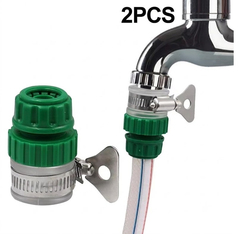 Universal Tap Connector 2 PCS Faucet Water Connector  – Quick Tap to Hose Adapter, ABS Plastic Flexible Faucet Connector for Garden Hose, Washing Machine, Kitchen, Car Washing & Lawn Irrigation - Image 1