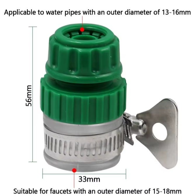 Universal Tap Connector 2 PCS Faucet Water Connector  – Quick Tap to Hose Adapter, ABS Plastic Flexible Faucet Connector for Garden Hose, Washing Machine, Kitchen, Car Washing & Lawn Irrigation - Image 2