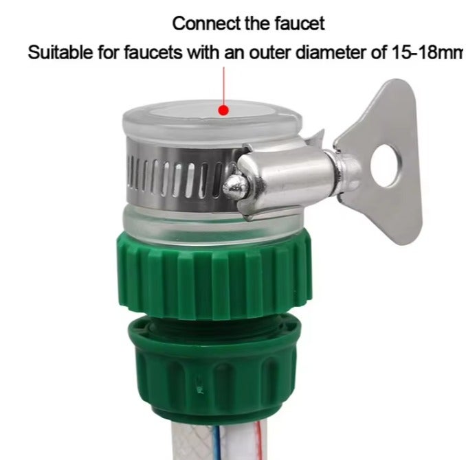 Universal Tap Connector 2 PCS Faucet Water Connector  – Quick Tap to Hose Adapter, ABS Plastic Flexible Faucet Connector for Garden Hose, Washing Machine, Kitchen, Car Washing & Lawn Irrigation - Image 3