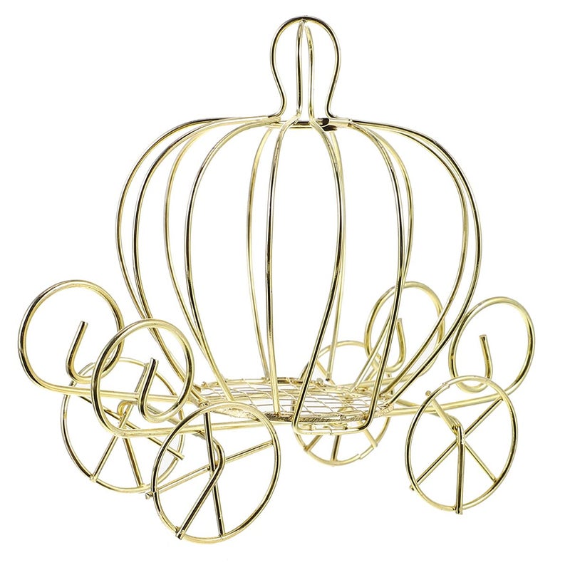 Gold Wire Pumpkin Carriage Centerpiece For Wedding Birthday Special Events Candy Box - Image 2