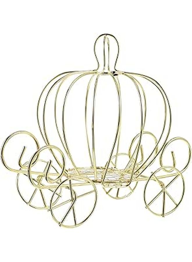 Gold Wire Pumpkin Carriage Centerpiece For Wedding Birthday Special Events Candy Box - Image 1