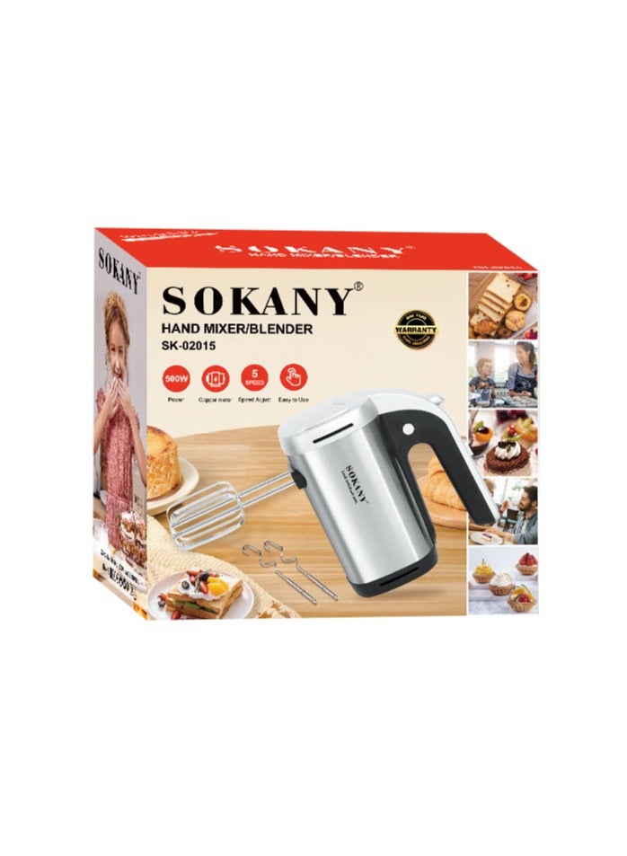sokany Sokany 500W 3 in 1 Stainless Steel Egg Beater with Stainless Steel Blades - SK-02015 - Image 2