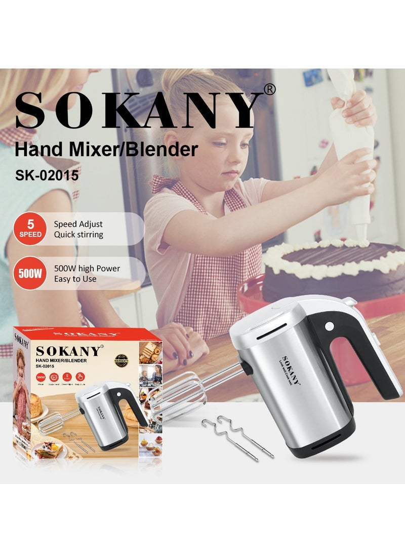 sokany Sokany 500W 3 in 1 Stainless Steel Egg Beater with Stainless Steel Blades - SK-02015 - Image 3