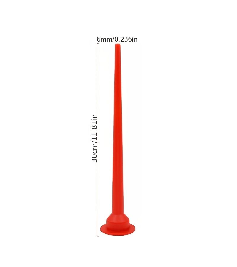 4pcs Long Slim Red Caulking Gun Extension Nozzles For Structural Adhesives - Image 3
