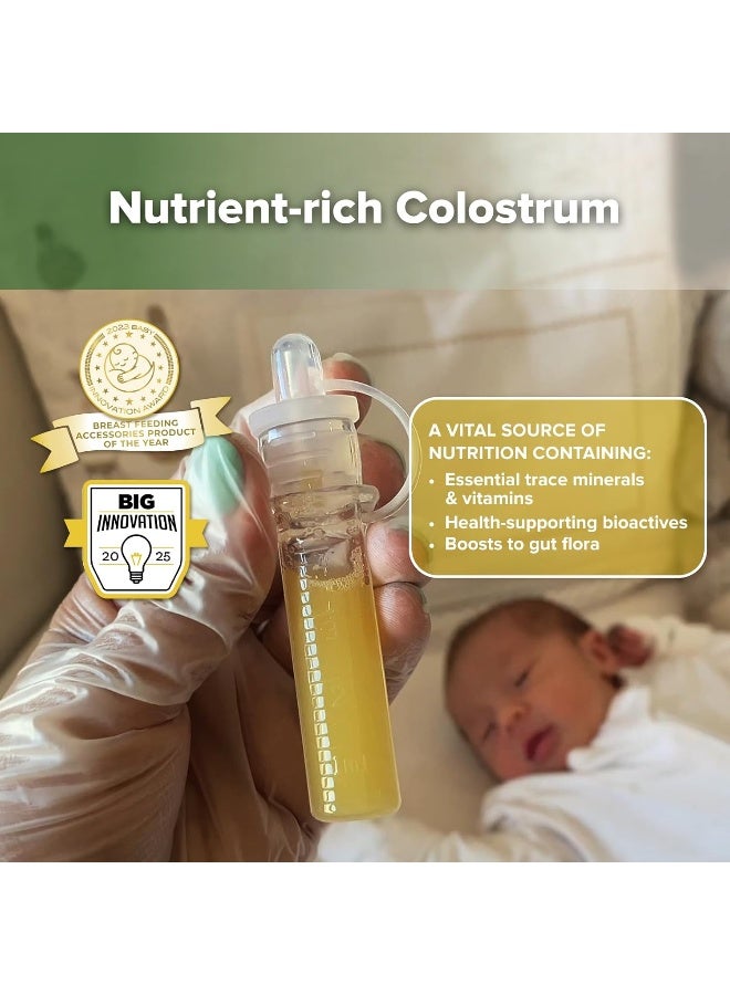 haakaa هاكا كولستروم كولكتور - جامع كولستروم سيليكون قابل لإعادة الاستخدام للرضاعة الطبيعية لجمع وتغذية وتخزين، مجموعة جاهزة للاستخدام (0.1 أونصة/4 مل، 2 عبوة) - Image 2
