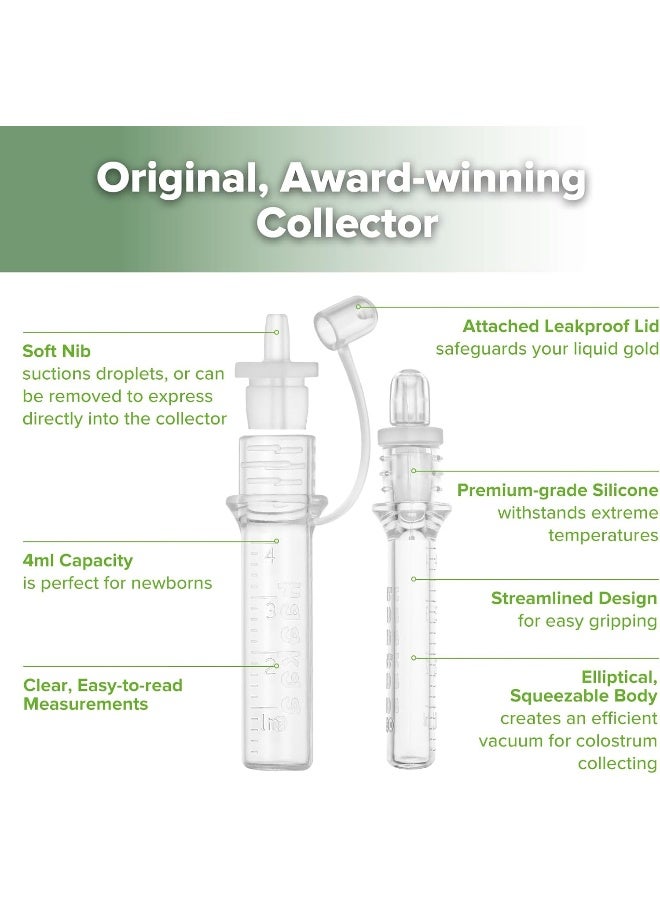 haakaa هاكا كولستروم كولكتور - جامع كولستروم سيليكون قابل لإعادة الاستخدام للرضاعة الطبيعية لجمع وتغذية وتخزين، مجموعة جاهزة للاستخدام (0.1 أونصة/4 مل، 2 عبوة) - Image 4