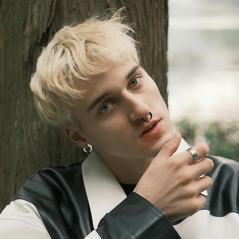 ONESING 48Pcs Acrylic Septum Pincher Tapers 14G 12G 10G 8G 6G 4G Septum Stretching Kit with Black O-Rings Spike Horseshoe C Shape Buffalo Pincher Septum Rings Ear Cartilage Nose Stretch Kit for Women Men - Image 5