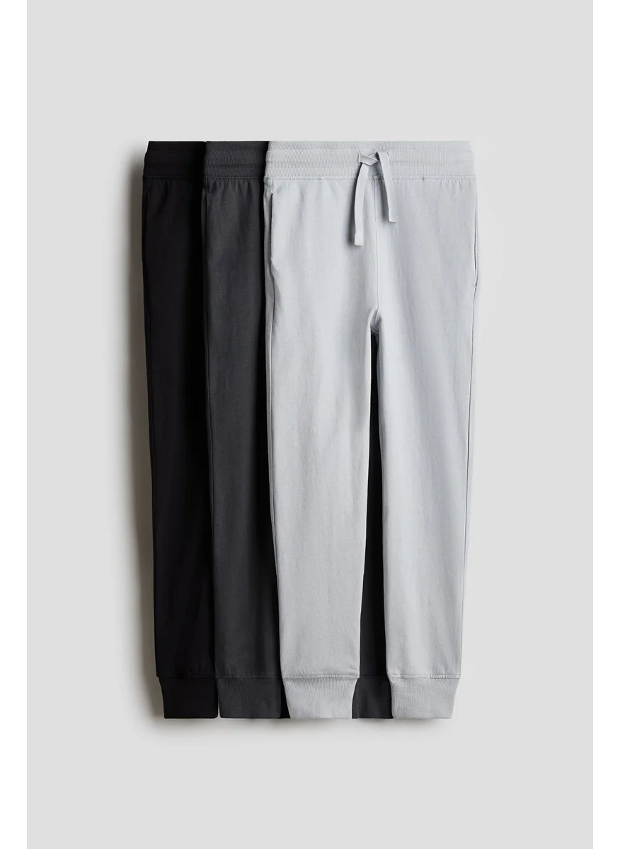 H&M 3-Pack Cotton Jersey Joggers