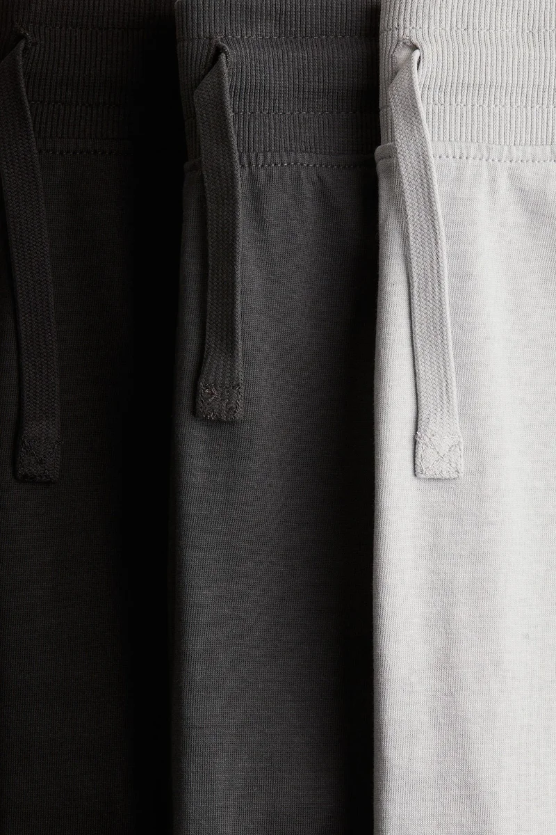 H&M 3-Pack Cotton Jersey Joggers