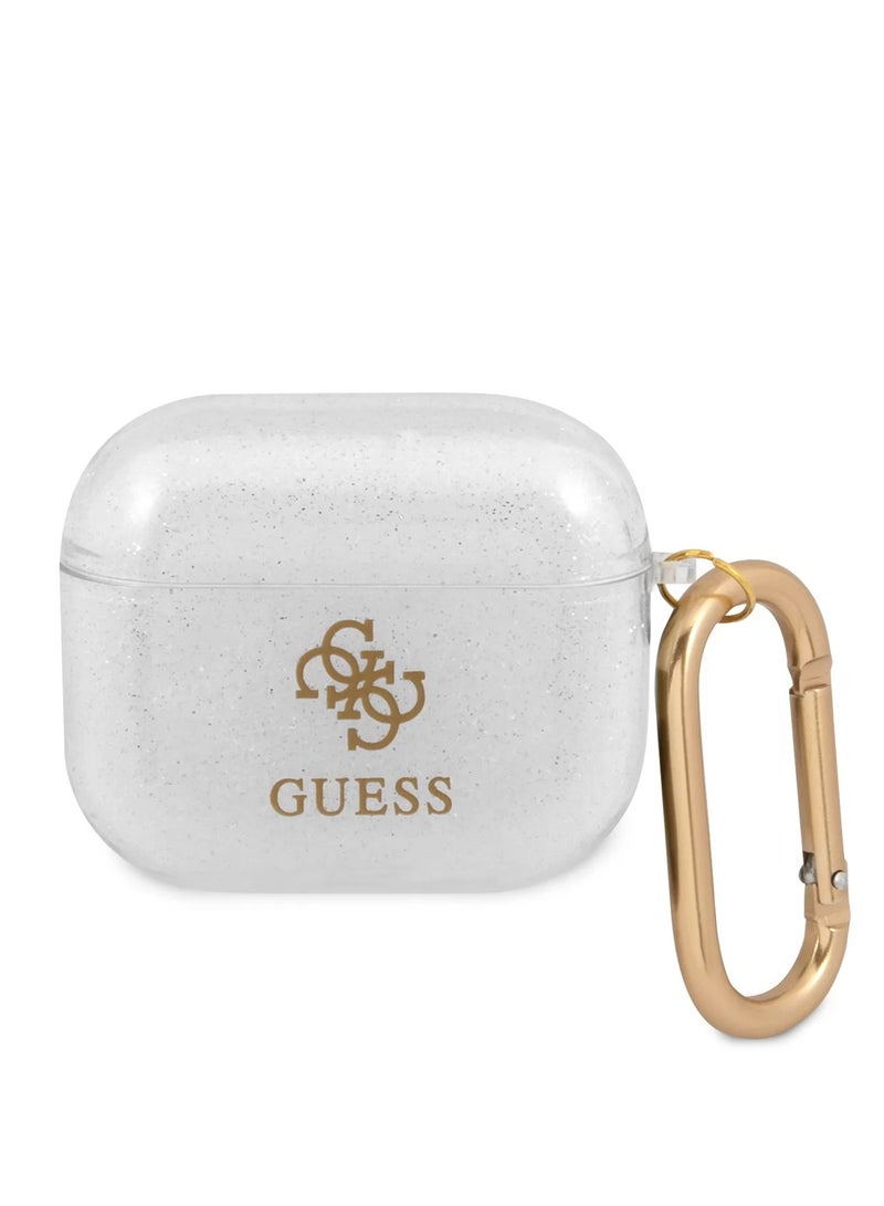 GUESS TPU Colored Glitter Case for Airpods 3 - Transparent  - Image 1