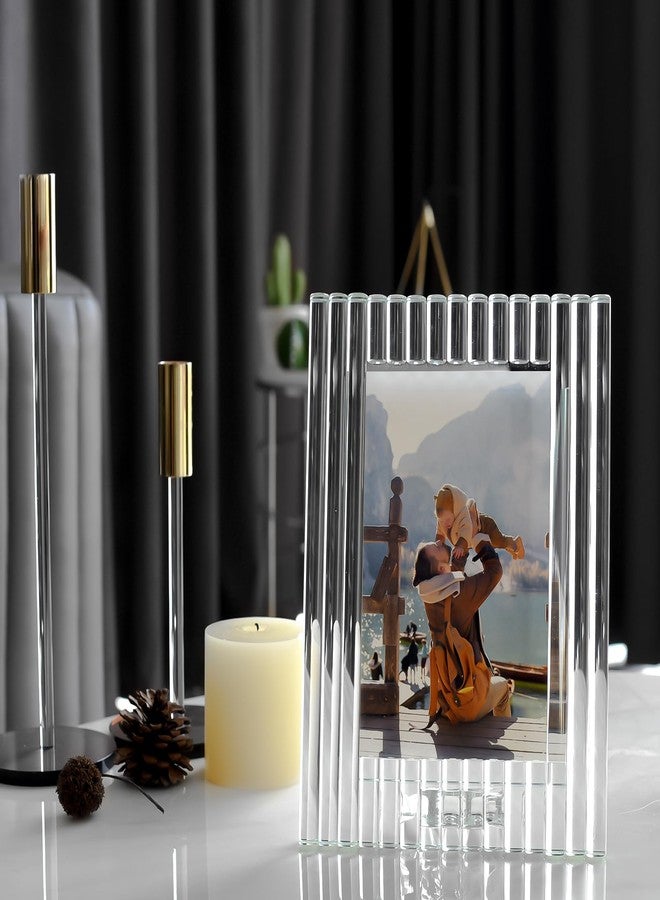 kitCom Crystal 5x7 Frame, Luxury Diamond Crystal Craft, Standing Photo Frame (Frame Size 7.48" x 9.84") - Image 4