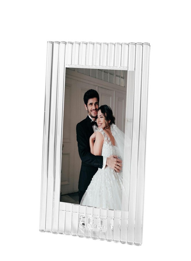 kitCom Crystal 5x7 Frame, Luxury Diamond Crystal Craft, Standing Photo Frame (Frame Size 7.48" x 9.84") - Image 1