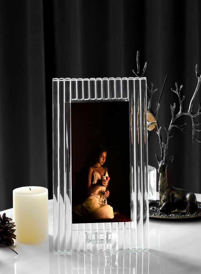 kitCom Crystal 5x7 Frame, Luxury Diamond Crystal Craft, Standing Photo Frame (Frame Size 7.48" x 9.84") - Image 5