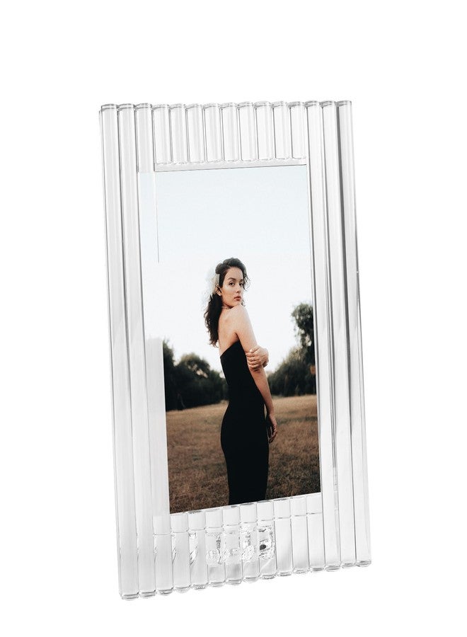 kitCom Crystal 5x7 Frame, Luxury Diamond Crystal Craft, Standing Photo Frame (Frame Size 7.48" x 9.84") - Image 3