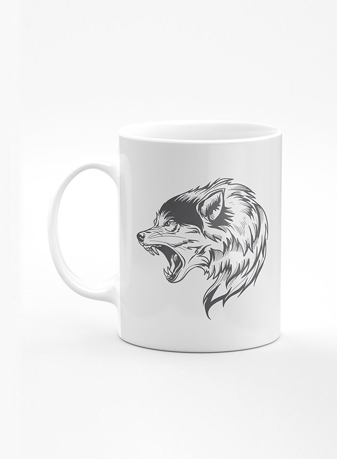 Stylizedd Designer Printed Coffee Mug with Heavy Duty Handle 11oz Ceramic Personalised Gift Mugs Cup [Microwave Safe & Dishwasher Proof] - Bear Growl - Image 1