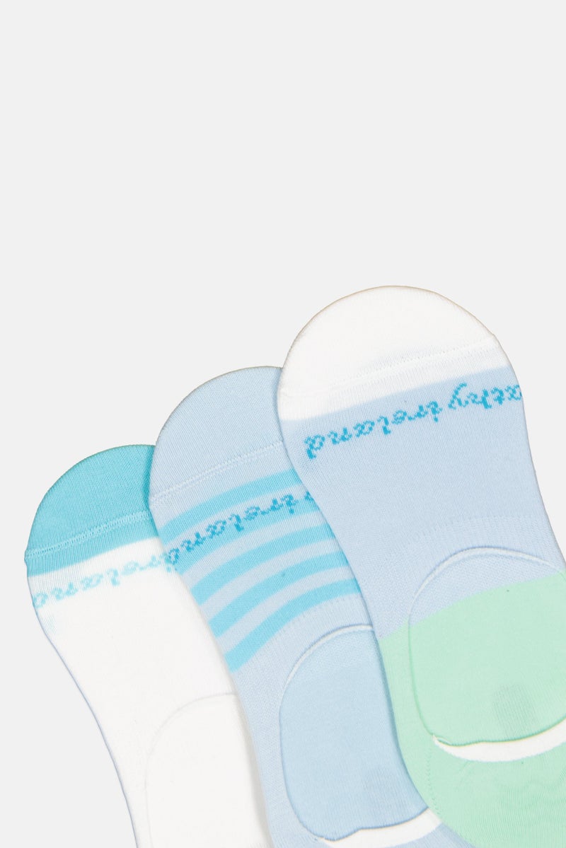 Kathy Ireland Women 3 Pairs Brand Logo Socks, Multicolor  - Image 4