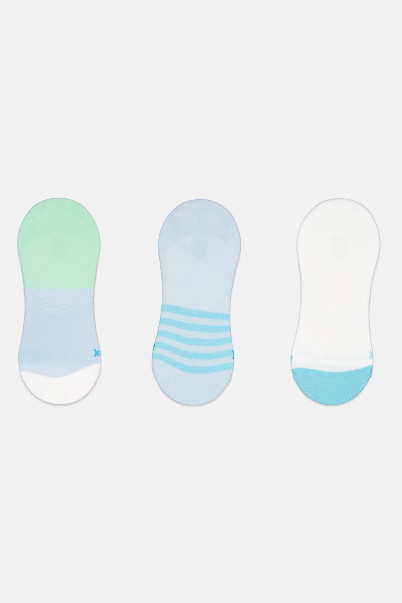 Kathy Ireland Women 3 Pairs Brand Logo Socks, Multicolor  - Image 3