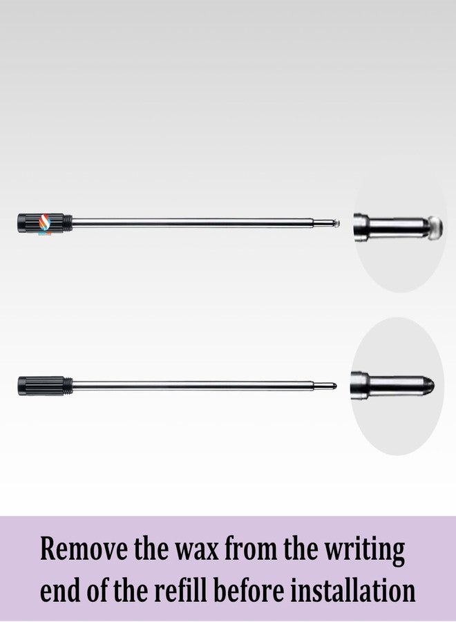 Eshcon India Eshcon 4.5 Ballpoint Ink Refills for Twist Pens [1 mm Medium Tip] Compatible Cross Pen Refills with Medium Pack of 2 Black Ink - Image 4