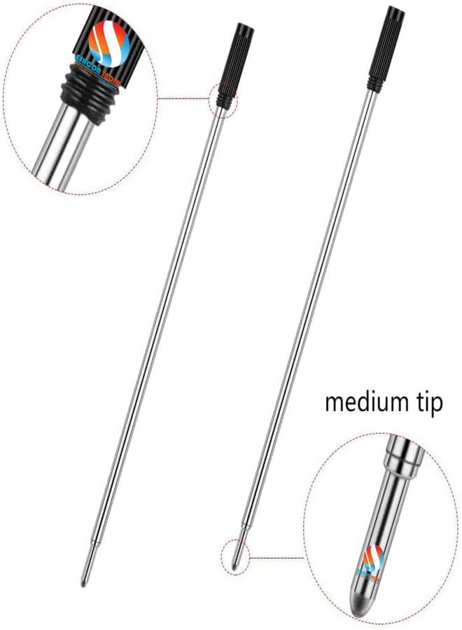 Eshcon India Eshcon 4.5 Ballpoint Ink Refills for Twist Pens [1 mm Medium Tip] Compatible Cross Pen Refills with Medium Pack of 2 Black Ink - Image 2