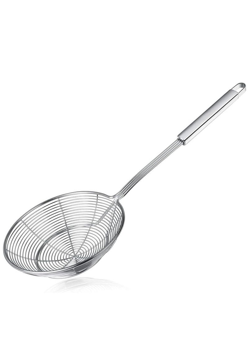 Oasisgalore 7-Inch Stainless Steel Spider Strainer with Handle for Frying, Pasta, and Noodles  - Image 1
