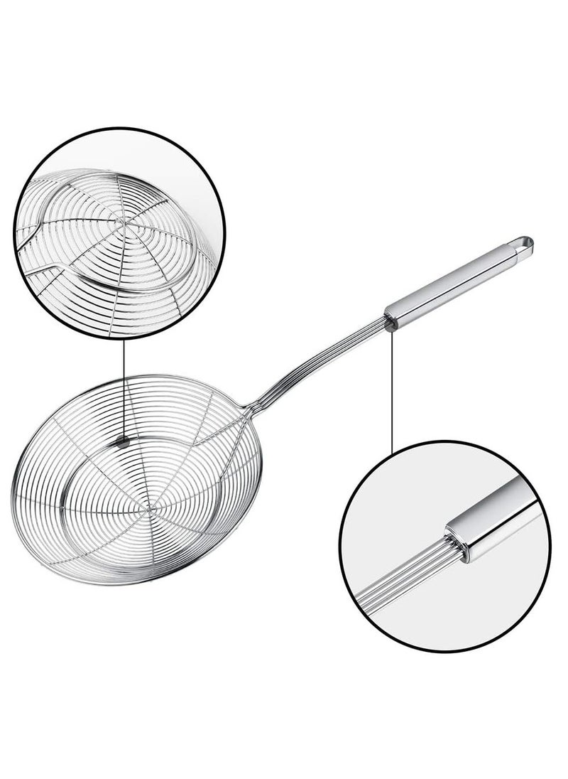 Oasisgalore 7-Inch Stainless Steel Spider Strainer with Handle for Frying, Pasta, and Noodles  - Image 3