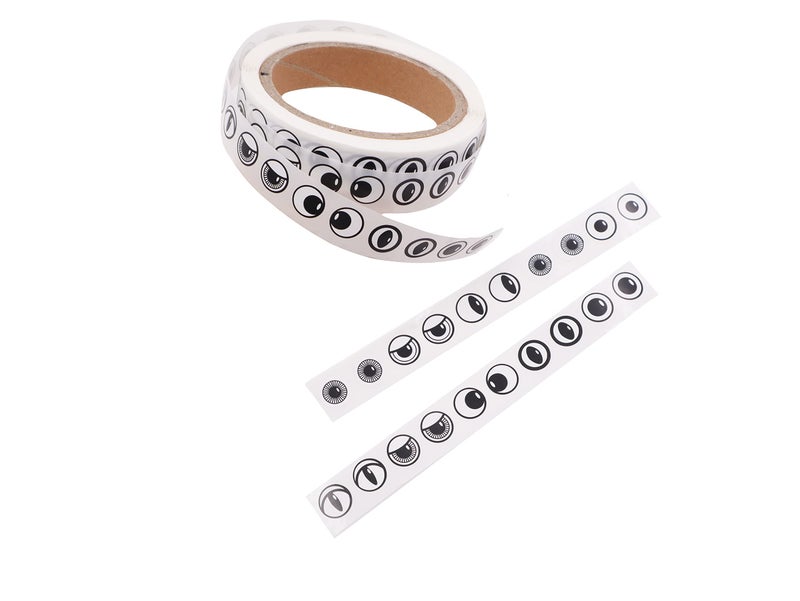 Craftplay Fun craft stickers | Eyes | black & white | Roll of 500 pairs of eye stickers!
