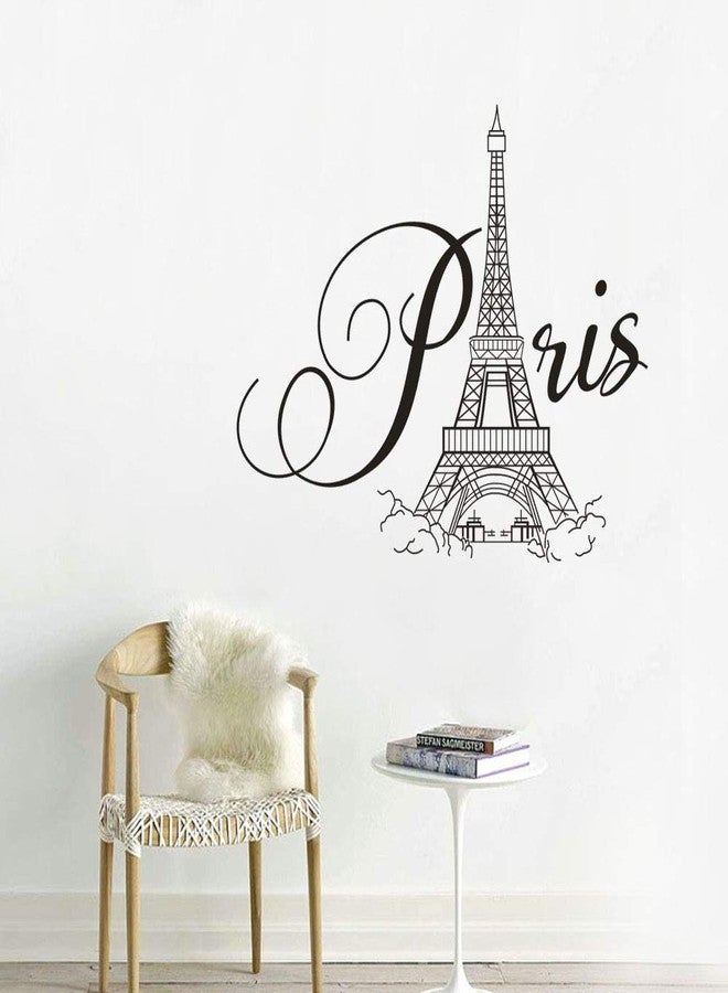 BooDecal Paris Eiffel Tower Wall Decals Lettering Quotes Wall Stickers Romance Decoration Living Room Bedroom 27 Inches x 22 Inches - Image 3