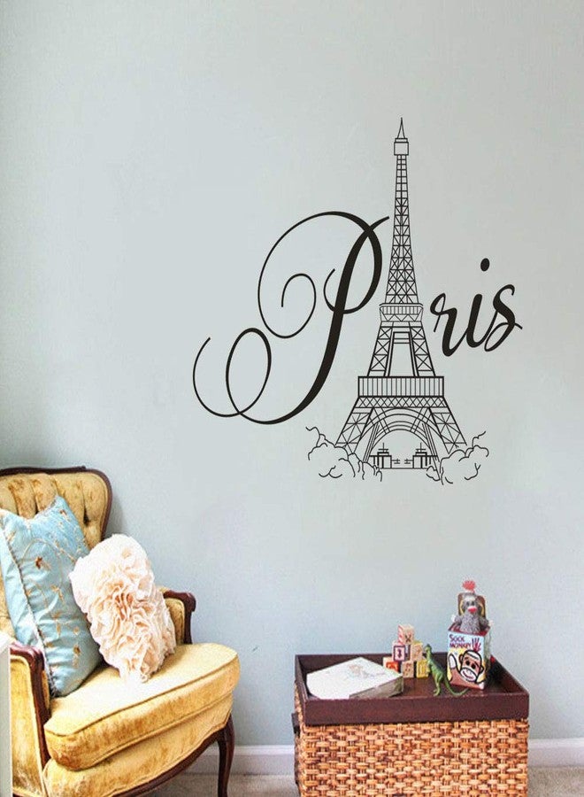 BooDecal Paris Eiffel Tower Wall Decals Lettering Quotes Wall Stickers Romance Decoration Living Room Bedroom 27 Inches x 22 Inches - Image 4