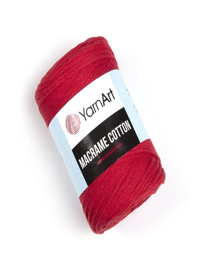 Yarn Art Macrame Cotton, Macrame for Crafting, Knitting, and Crochet, Unique Macrame Crafts 8.80 Oz, 246.06 Yds 80% Cotton Macrame Cord, Macrame Weight Medium (773-Red) - Image 2