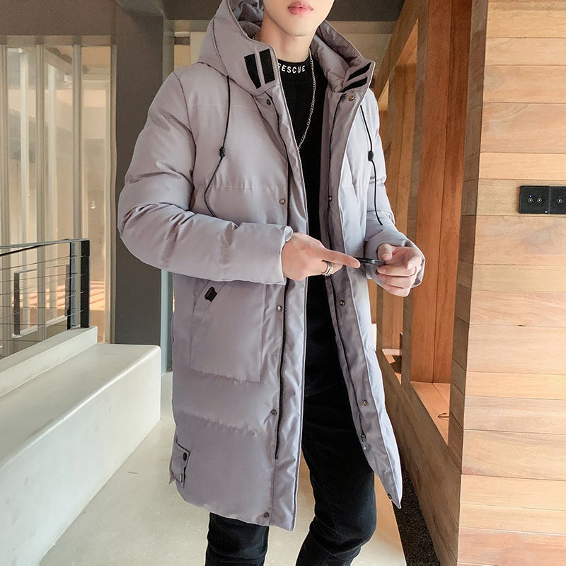2024 Winter New Cotton-Padded Jacket Plus Size Korean Fashion Trend Casual All-Match Warm Cotton-Padded Jacket Mid-Length - Image 1