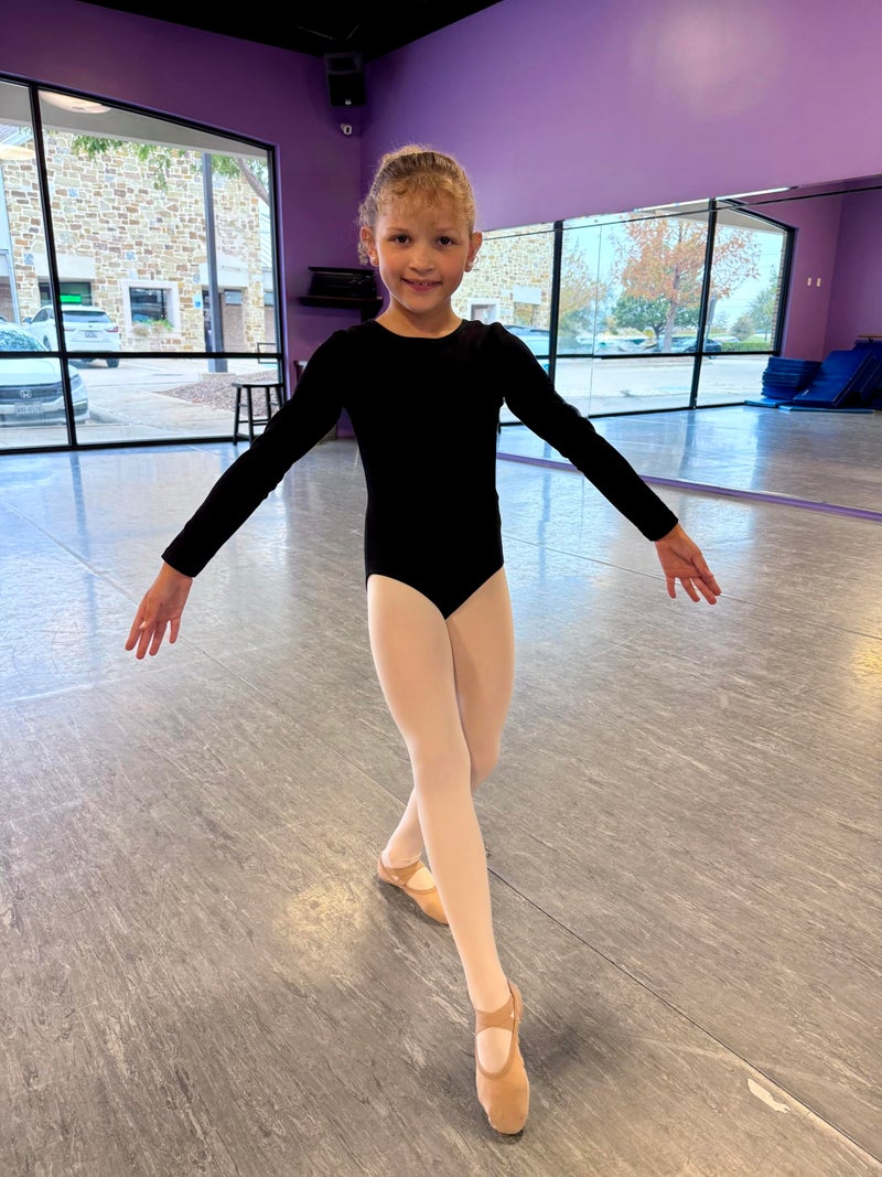 Gogokids 2PCS Long Sleeve Dance Leotards with Removable Skirt, Toddler Dance Dress for Ballet Class & Performance 3-4T - Image 5