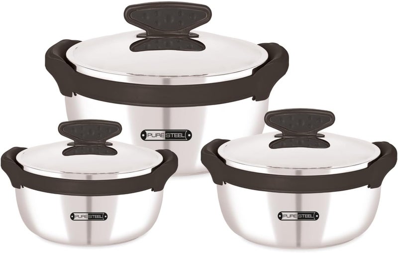 UTC MS1738 Magnus Steel Hotpot 3PC Set - Black (2000/2500/3500) - Image 1